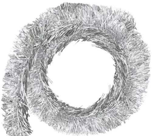 Girland, 9cm x 10m, ezüst